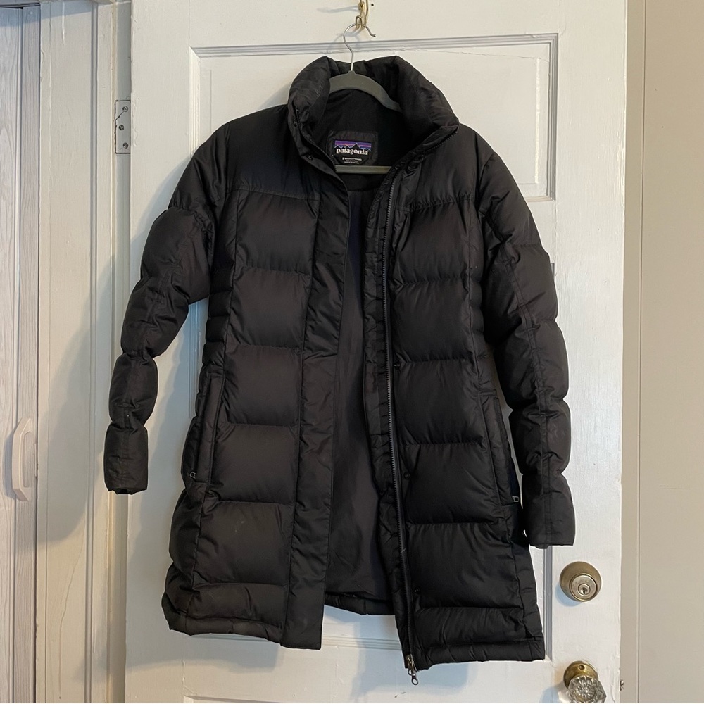 Patagonia womens small down with it parka black